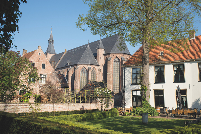 the great or Andreas church in the center of Hattem, Gelderland, Netherlands